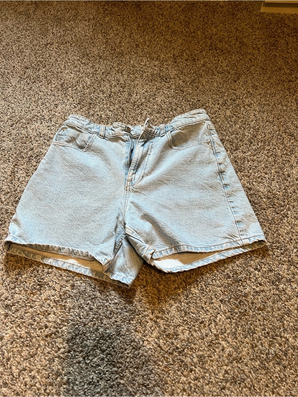 Zara Classic Light Blue Denim Women's Shorts Jorts